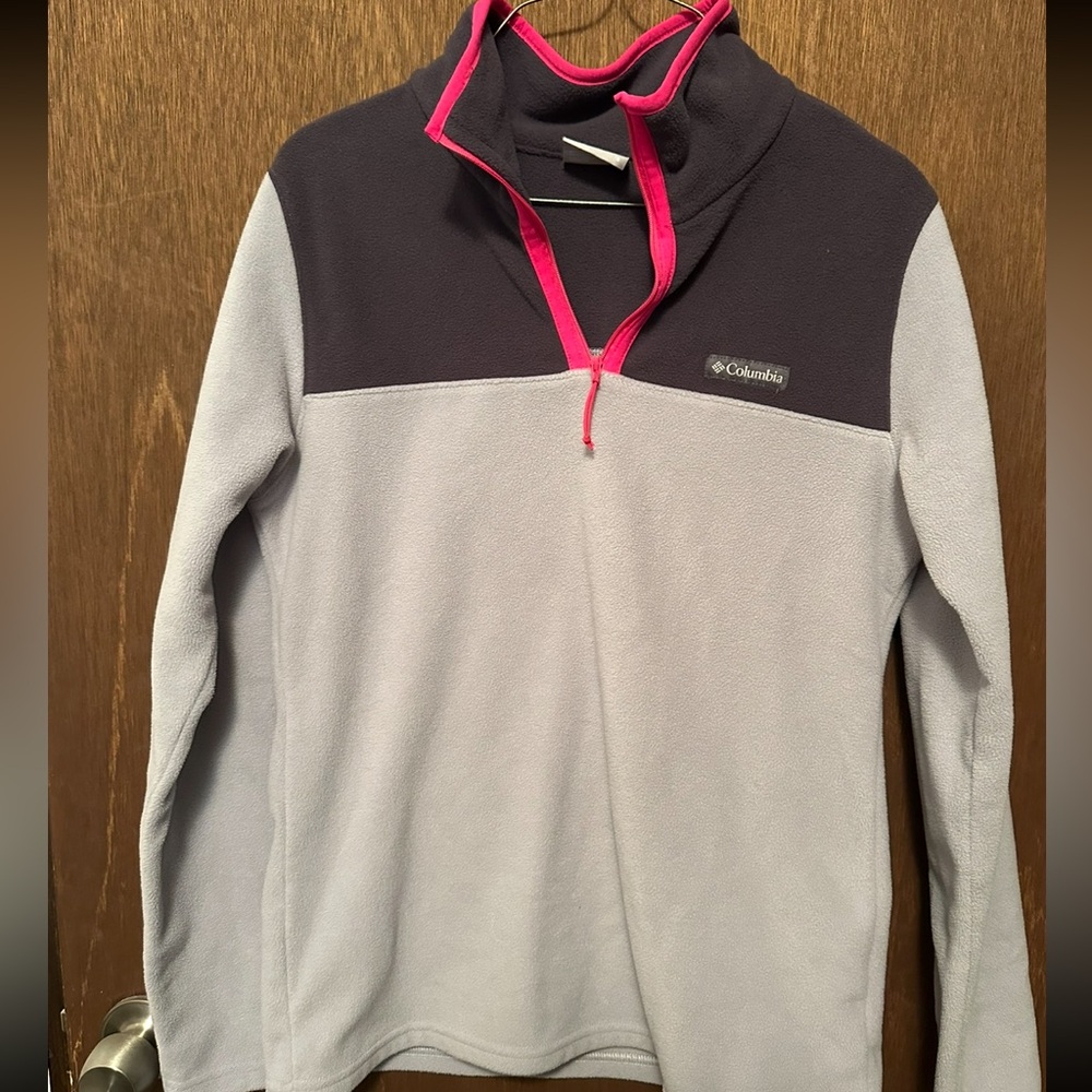 Gray & Pink Columbia Quarterzip
